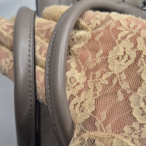 Coach Large Swagger Suede & Leather Patchwork Tote Handbag With Horseshoe Charm - Picture 8 of 17